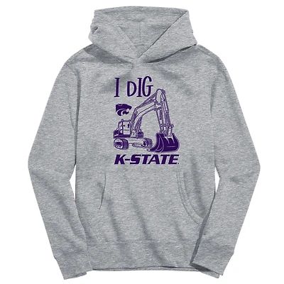 Youth Vive La Fete Gray Kansas State Wildcats Excavator Pullover Hoodie