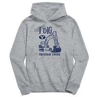 Toddler Vive La Fete Gray BYU Cougars Excavator Pullover Hoodie