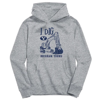 Toddler Vive La Fete Gray BYU Cougars Excavator Pullover Hoodie