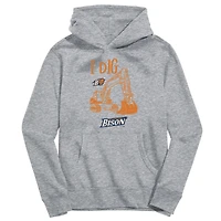 Toddler Vive La Fete Gray Bucknell Bison Excavator Pullover Hoodie