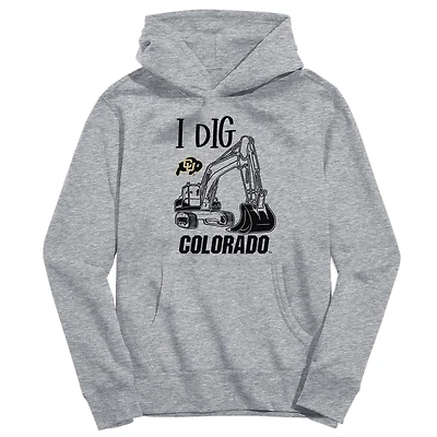 Toddler Vive La Fete Gray Colorado Buffaloes Excavator Pullover Hoodie