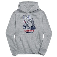 Toddler Vive La Fete Gray Liberty Flames Excavator Pullover Hoodie