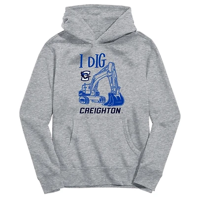 Toddler Vive La Fete Gray Creighton Bluejays Excavator Pullover Hoodie