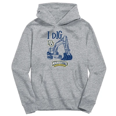 Toddler Vive La Fete Gray Marquette Golden Eagles Excavator Pullover Hoodie