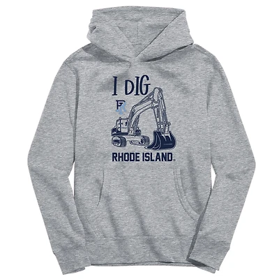 Toddler Vive La Fete Gray Rhode Island Rams Excavator Pullover Hoodie