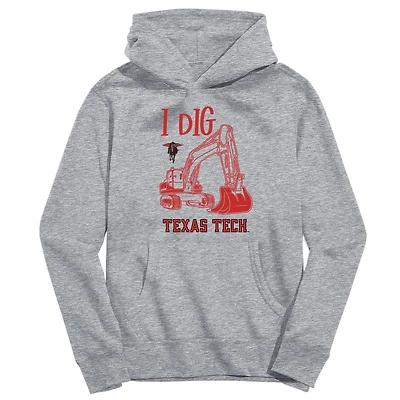Toddler Vive La Fete Gray Texas Tech Red Raiders Excavator Pullover Hoodie