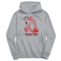 Toddler Vive La Fete Gray Texas Tech Red Raiders Excavator Pullover Hoodie