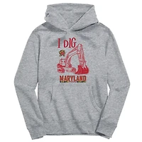 Toddler Vive La Fete Gray Maryland Terrapins Excavator Pullover Hoodie
