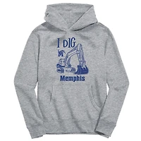 Toddler Vive La Fete Gray Memphis Tigers Excavator Pullover Hoodie