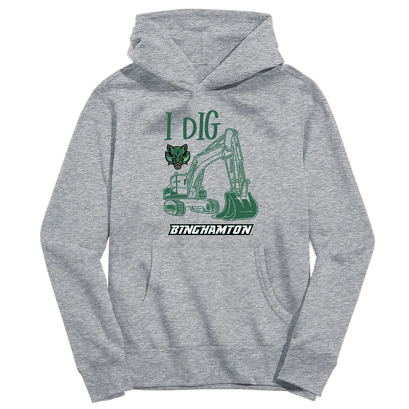 Toddler Vive La Fete Gray Binghamton Bearcats Excavator Pullover Hoodie