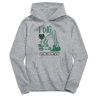 Toddler Vive La Fete Gray Binghamton Bearcats Excavator Pullover Hoodie