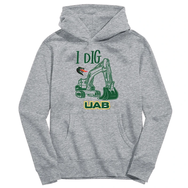 Toddler Vive La Fete Gray UAB Blazers Excavator Pullover Hoodie