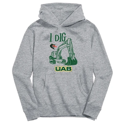 Toddler Vive La Fete Gray UAB Blazers Excavator Pullover Hoodie
