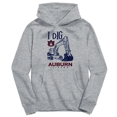 Toddler Vive La Fete Gray Auburn Tigers Excavator Pullover Hoodie