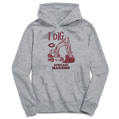 Toddler Vive La Fete Gray UChicago Maroons Excavator Pullover Hoodie