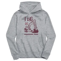 Toddler Vive La Fete Gray Mississippi State Bulldogs Excavator Pullover Hoodie
