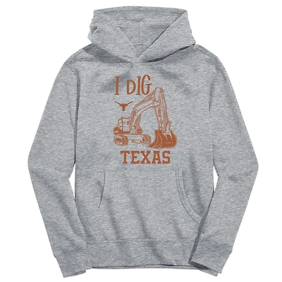 Toddler Vive La Fete Gray Texas Longhorns Excavator Pullover Hoodie