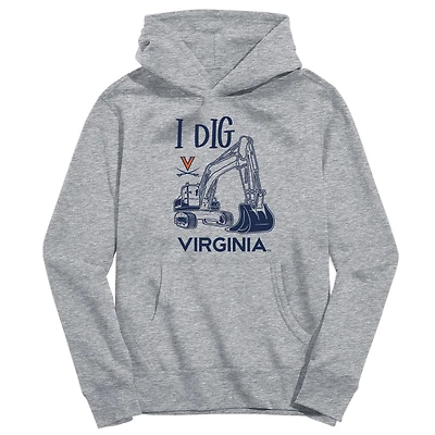 Toddler Vive La Fete Gray Virginia Cavaliers Excavator Pullover Hoodie