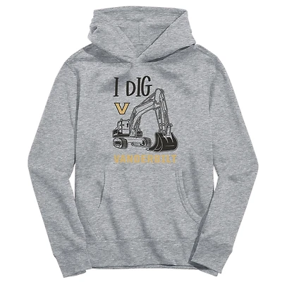 Toddler Vive La Fete Gray Vanderbilt Commodores Excavator Pullover Hoodie
