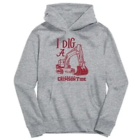 Toddler Vive La Fete Gray Alabama Crimson Tide Excavator Pullover Hoodie