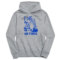 Toddler Vive La Fete Gray Air Force Falcons Excavator Pullover Hoodie