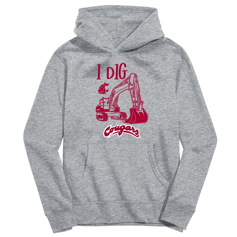 Toddler Vive La Fete Gray Washington State Cougars Excavator Pullover Hoodie
