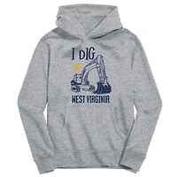 Toddler Vive La Fete Gray West Virginia Mountaineers Excavator Pullover Hoodie