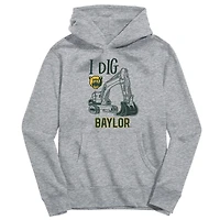 Toddler Vive La Fete Gray Baylor Bears Excavator Pullover Hoodie