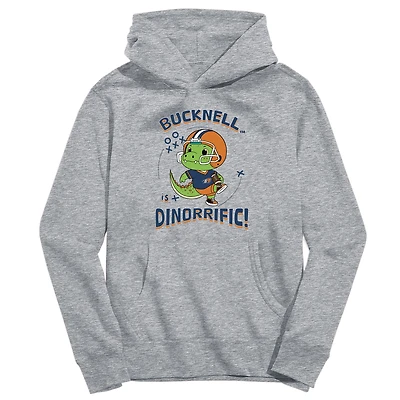 Youth Vive La Fete Gray Bucknell Bison Dino-Rrific Pullover Hoodie