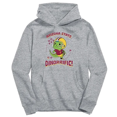 Youth Vive La Fete Gray Arizona State Sun Devils Dino-Rrific Pullover Hoodie
