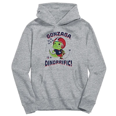Youth Vive La Fete Gray Gonzaga Bulldogs Dino-Rrific Pullover Hoodie