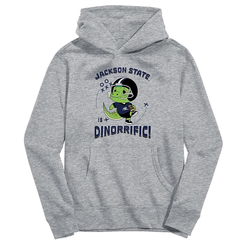 Youth Vive La Fete Gray Jackson State Tigers Dino-Rrific Pullover Hoodie