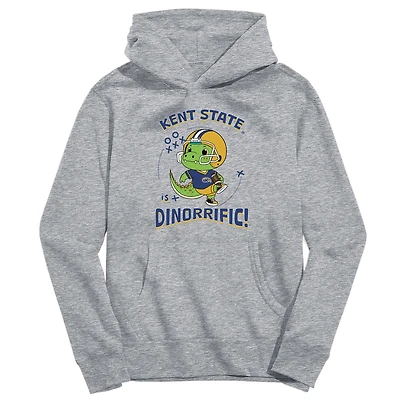 Youth Vive La Fete Gray Kent State Golden Flashes Dino-Rrific Pullover Hoodie