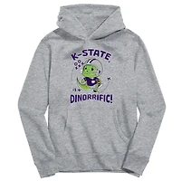 Youth Vive La Fete Gray Kansas State Wildcats Dino-Rrific Pullover Hoodie