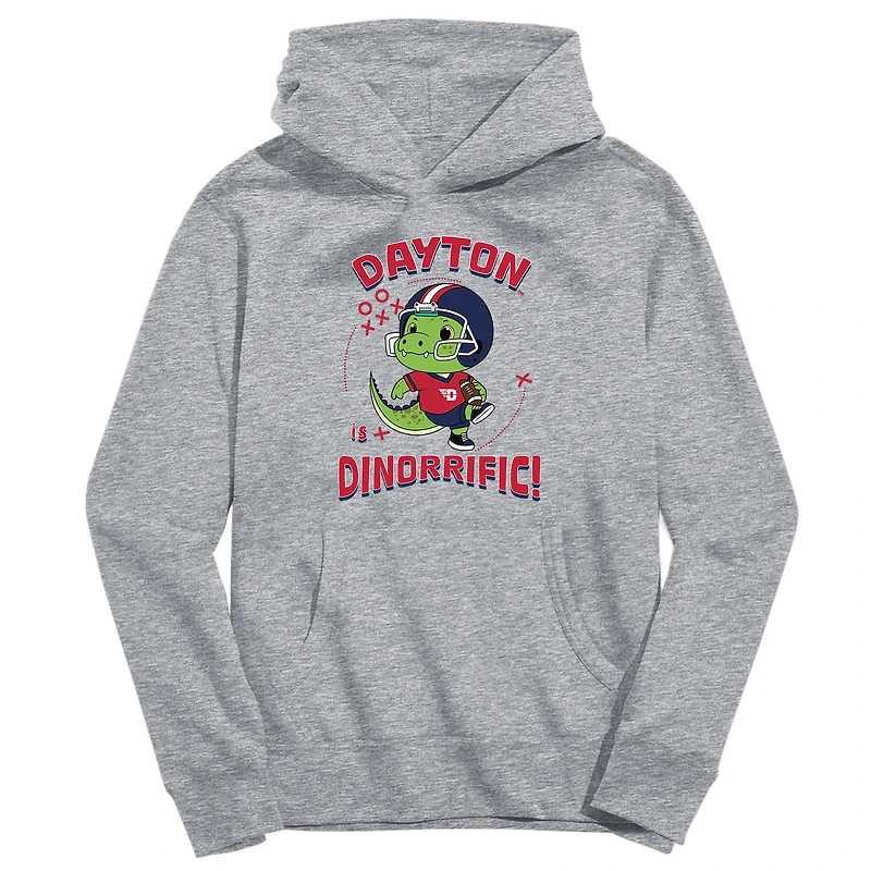 Youth Vive La Fete Gray Dayton Flyers Dino-Rrific Pullover Hoodie