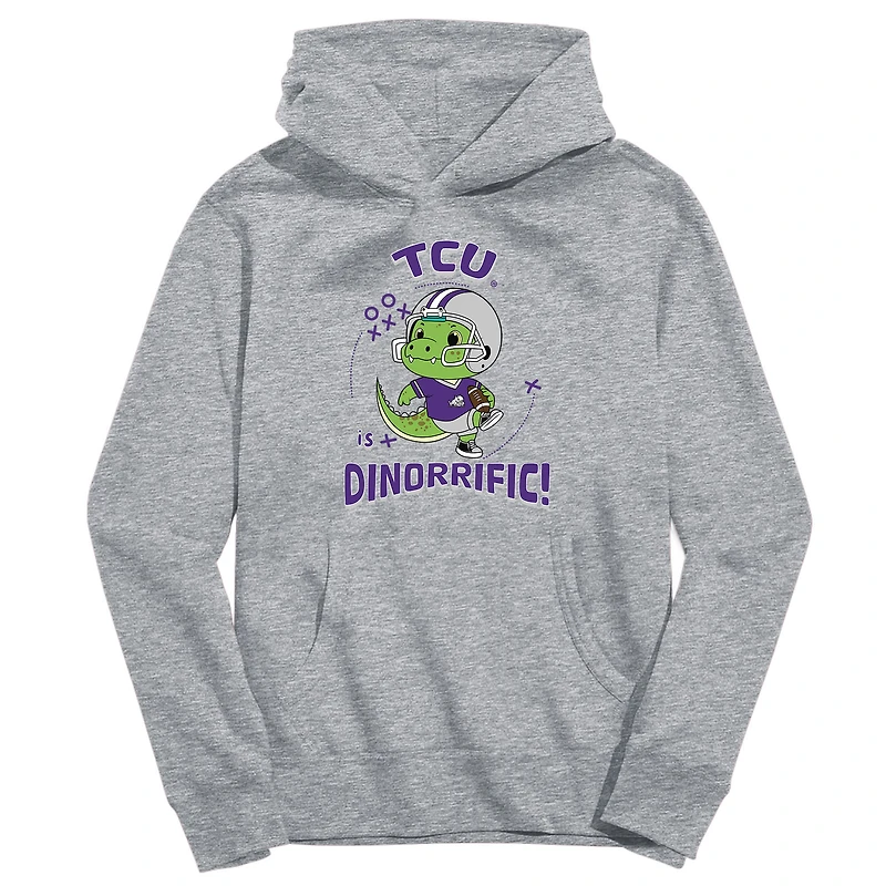 Youth Vive La Fete Gray TCU Horned Frogs Dino-Rrific Pullover Hoodie