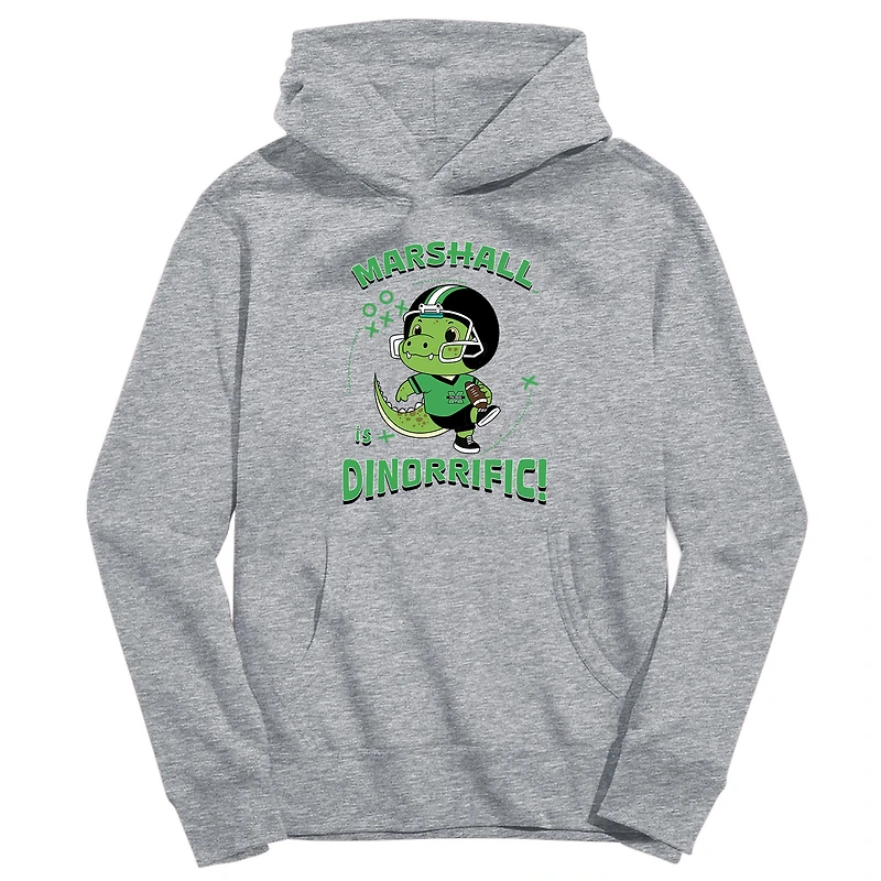 Youth Vive La Fete Gray Marshall Thundering Herd Dino-Rrific Pullover Hoodie