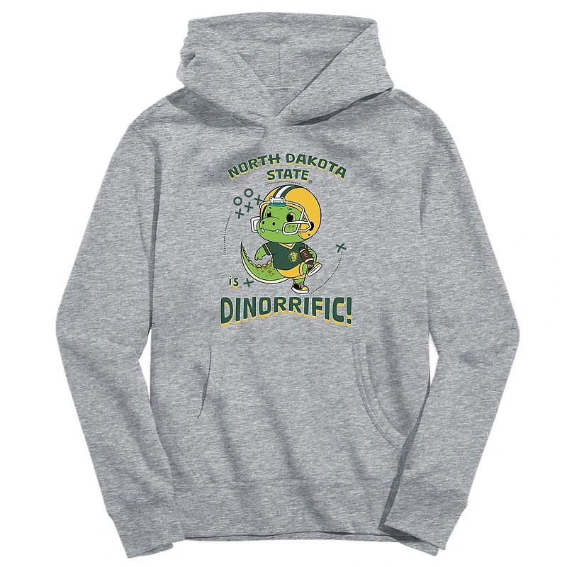 Youth Vive La Fete Gray NDSU Bison Dino-Rrific Pullover Hoodie