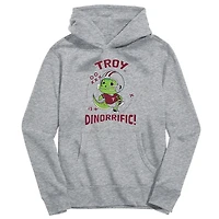 Youth Vive La Fete Gray Troy University Trojans Dino-Rrific Pullover Hoodie