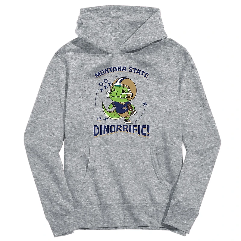 Youth Vive La Fete Gray Montana State Bobcats Dino-Rrific Pullover Hoodie