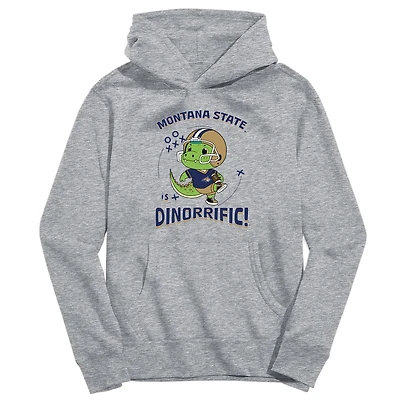 Youth Vive La Fete Gray Montana State Bobcats Dino-Rrific Pullover Hoodie