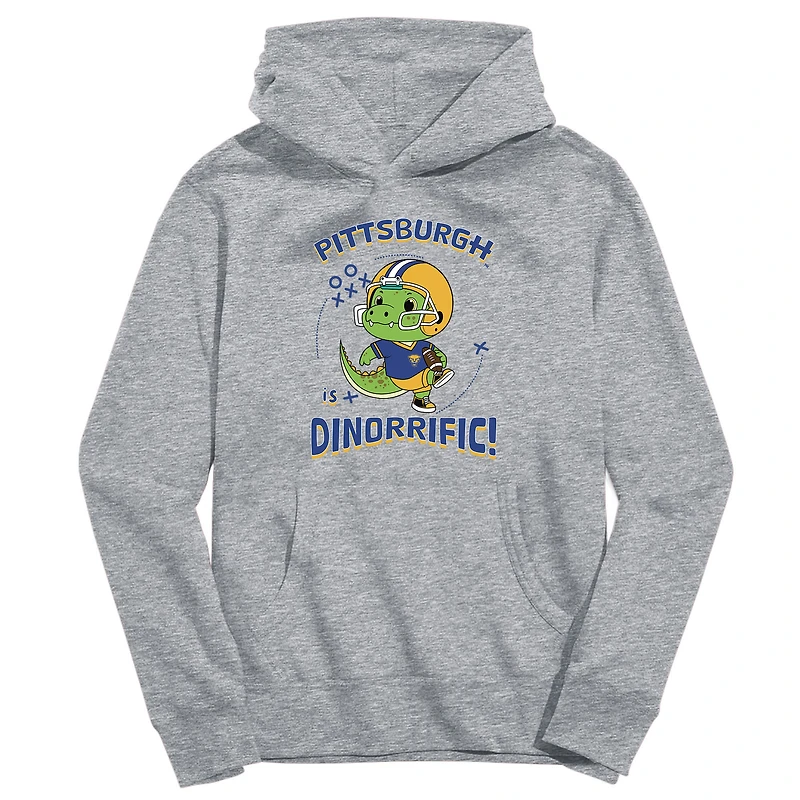 Youth Vive La Fete Gray Pitt Panthers Dino-Rrific Pullover Hoodie