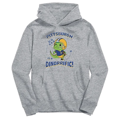 Youth Vive La Fete Gray Pitt Panthers Dino-Rrific Pullover Hoodie