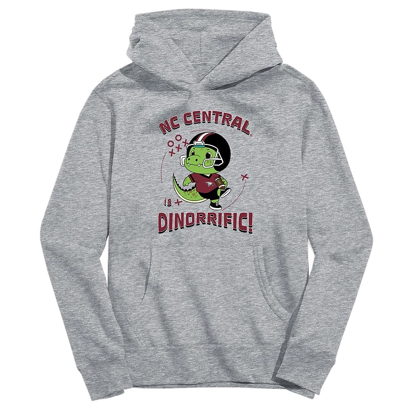Youth Vive La Fete Gray North Carolina Central Eagles Dino-Rrific Pullover Hoodie