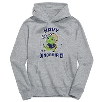Youth Vive La Fete Gray Navy Midshipmen Dino-Rrific Pullover Hoodie