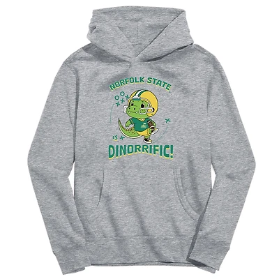 Youth Vive La Fete Gray Norfolk State Spartans Dino-Rrific Pullover Hoodie