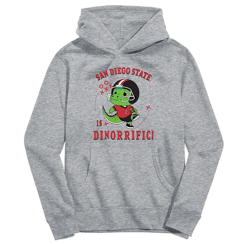 Youth Vive La Fete Gray San Diego State Aztecs Dino-Rrific Pullover Hoodie