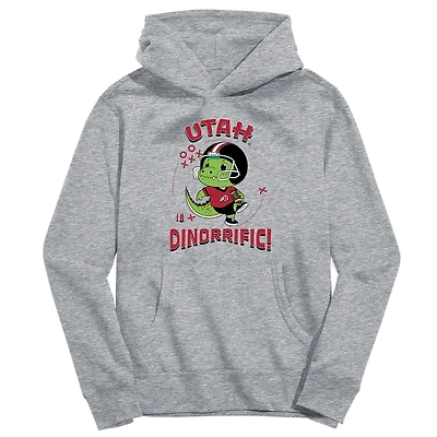 Youth Vive La Fete Gray Utah Utes Dino-Rrific Pullover Hoodie