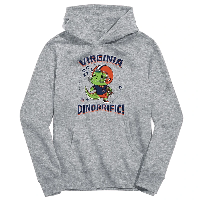Youth Vive La Fete Gray Virginia Cavaliers Dino-Rrific Pullover Hoodie