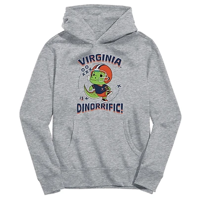 Youth Vive La Fete Gray Virginia Cavaliers Dino-Rrific Pullover Hoodie